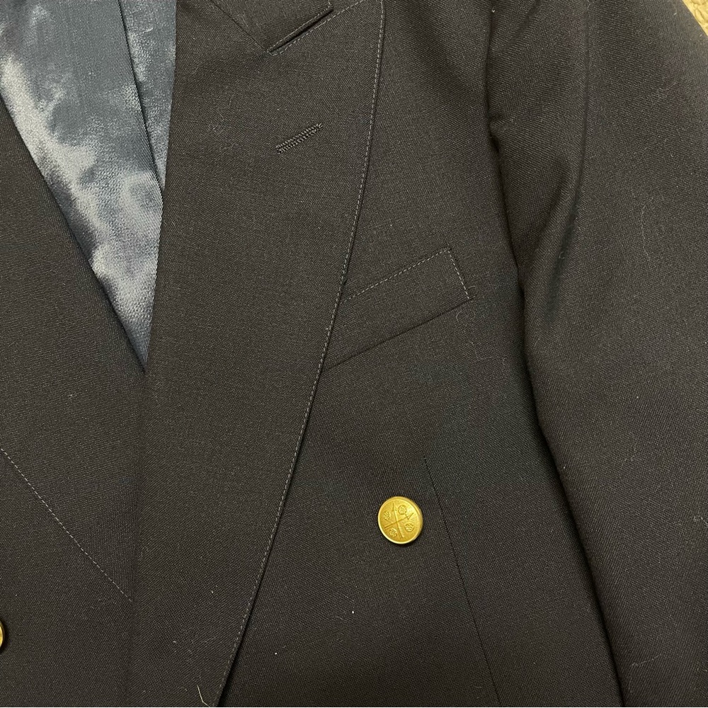 Black double breasted blazer size 36R mens - Picture 2 of 9